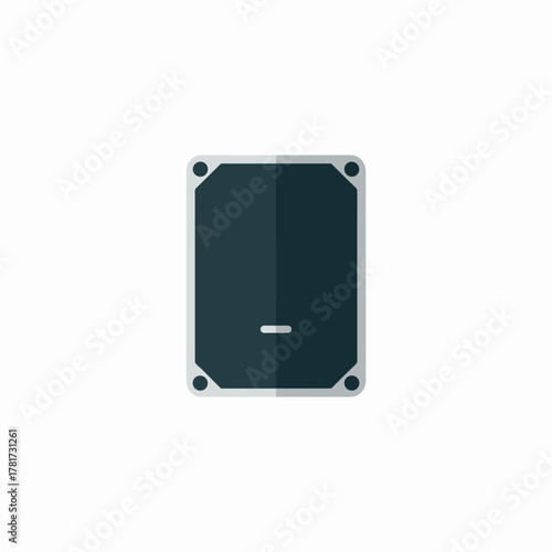 Minimalist Flat Design of a Digital Storage Device