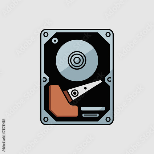 Flat-Style External Drive for Files and Media