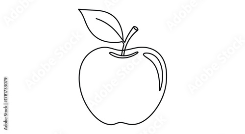 Simple apple outline drawing