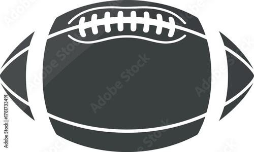 Dark Gray American Football Graphic with White Laces sport game
