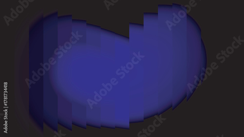 Abstract blue shape with layered effect creating a modern and artistic visual representation 100 char