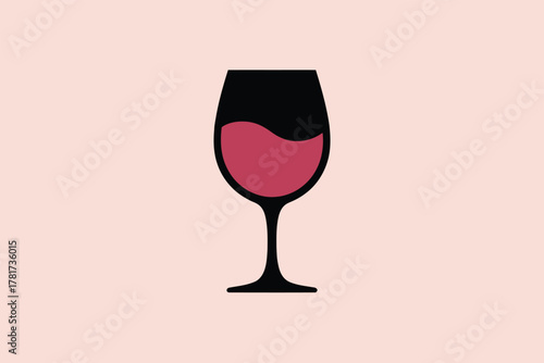 Red wine glass icon