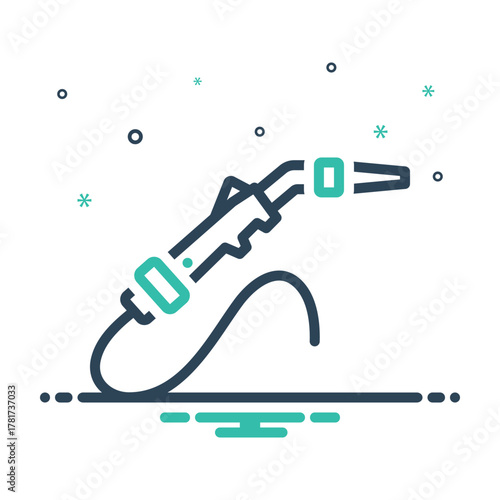 Mix icon for welding torch