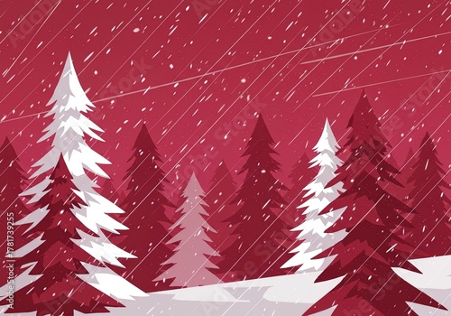 Christmas and New Year Winter Holiday Background
