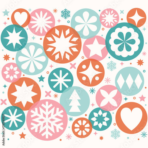 Cuadro en lienzo Christmas background in modern style