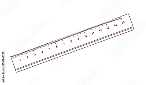 Simple Ruler Measuring Tool Illustration