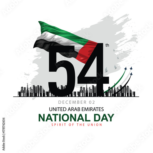 happy national day UAE.2nd  December background. abstract  vector illustration design