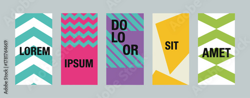 Geometric Background Poster Vector Set,  Minimalist vector layouts featuring bold shapes, clean fonts, and versatile compositions ideal for posters, packaging, and editorial design.