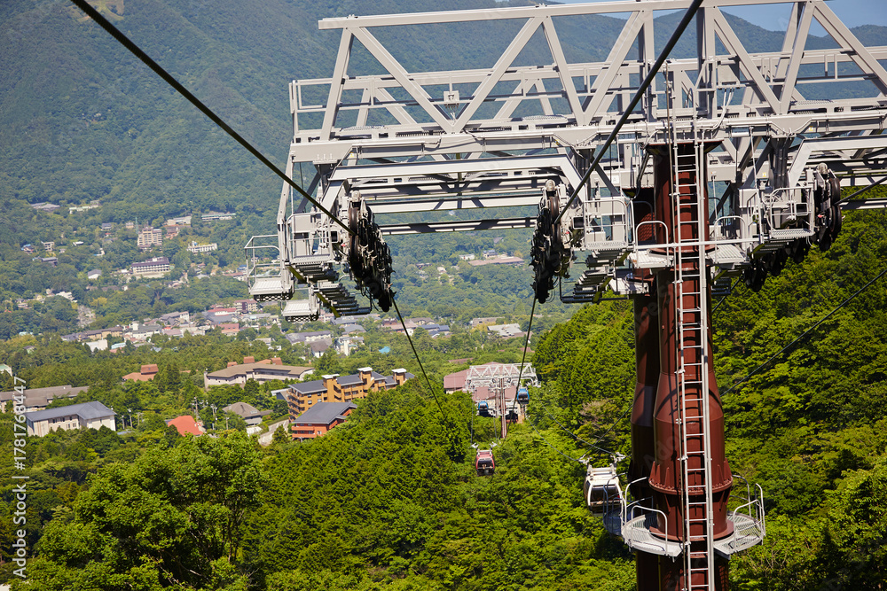 Naklejka premium cableway in the mountains