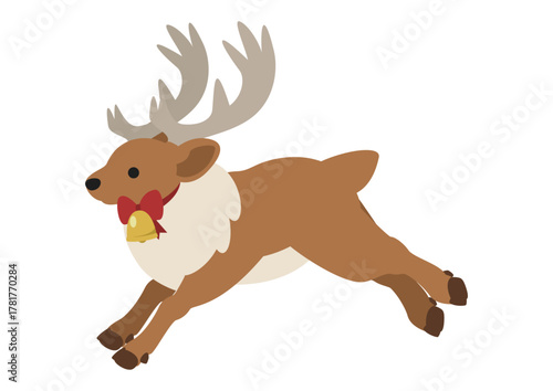 冬の森の仲間たち/元気いっぱいに走るトナカイ