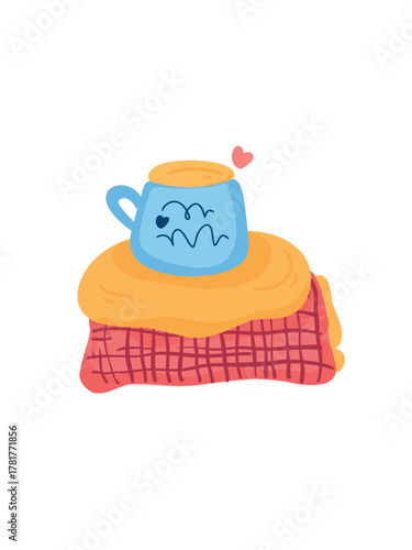 Vector illustration interior decor cozy cushions