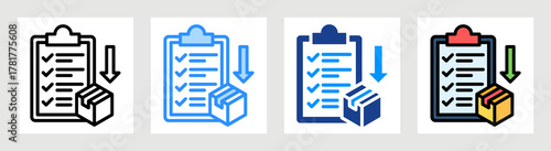 Packing List Icon Collection Set Multiple Style
