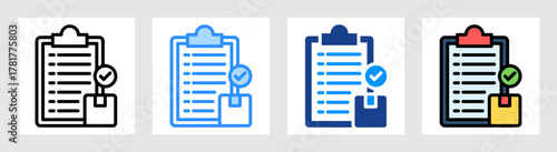 Order Confirmation Icon Collection Set Multiple Style