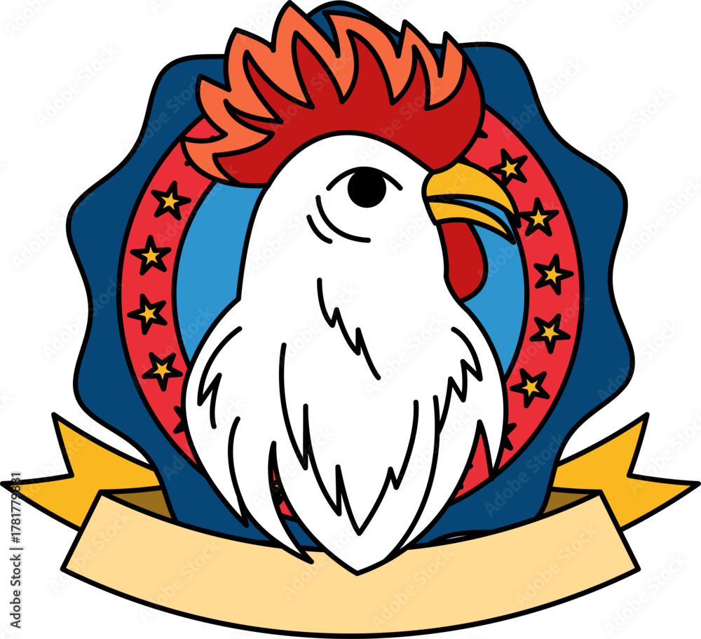 Fototapeta premium logotype of A cartoon chicken
