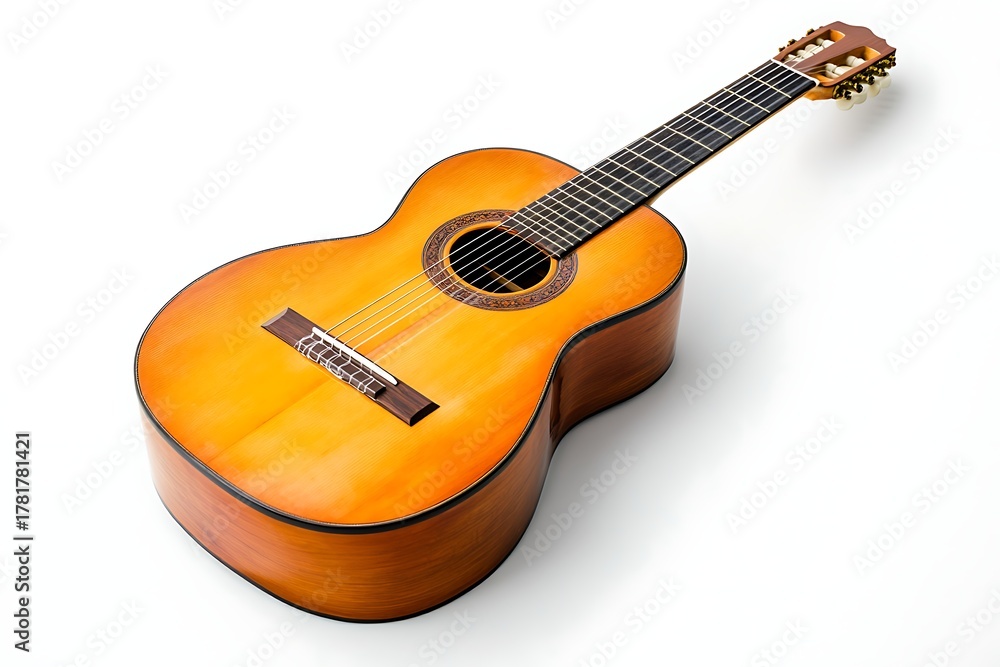 Fototapeta premium Classical guitar isolated on white background