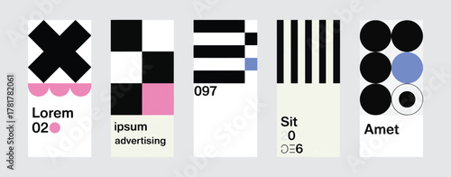 Abstract Minimal Poster  collection – Modern geometric backgrounds and elegant typography perfect for branding, web design, promotional posters, and minimalist art projects.