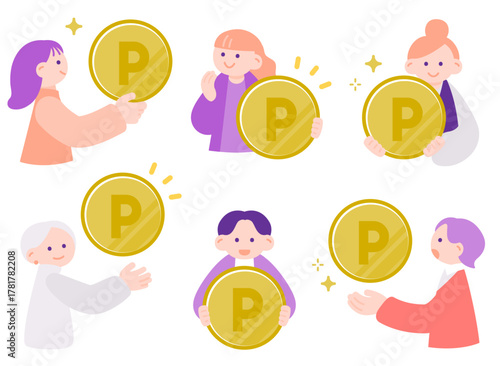 ポイントが貯まってうれしい！世代別人物セット