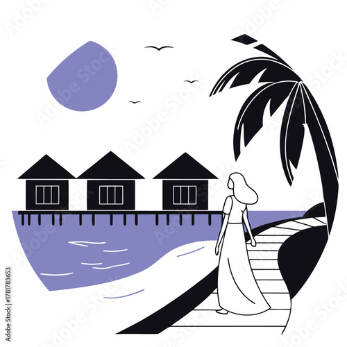 Luxury maldivian resort concept design