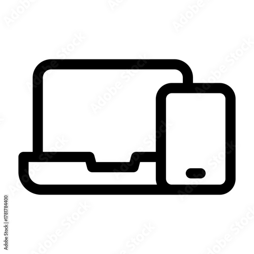 Laptop and Phone Icon