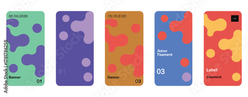 Abstract Poster Design collection – Vibrant set featuring bold colors, organic shapes, and creative layouts perfect for courses, magazines, banners, advertisements, and modern labels.