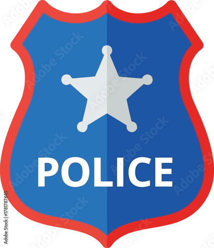 Police badge emblem official law enforcement symbol vector