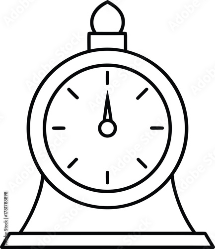 Classroom Clock Line Art Transparent Background