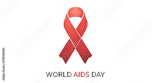 Red Ribbon Awareness A Symbol for World AIDS Day, Promoting Health and Support