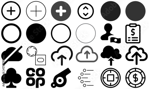 A minimal and modern startup vector, icon set representing essential business elements like idea, innovation, planning, success, and vision. Perfect for use in business presentations, pitch decks