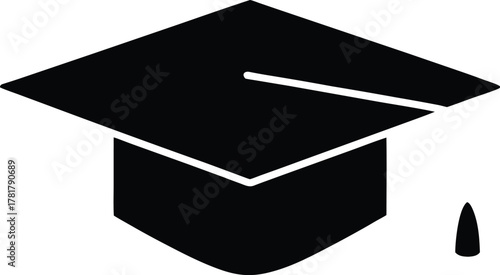 graduation cap line art transparent background