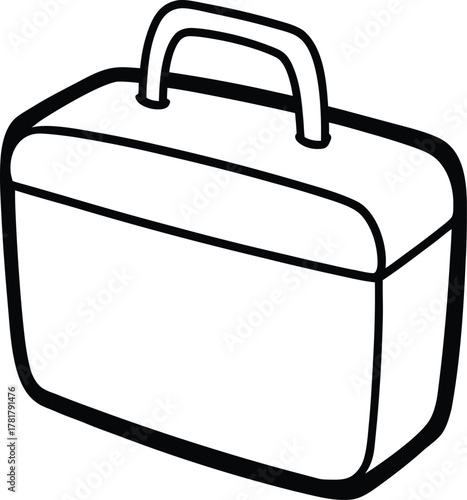 lunchbox line art transparent background