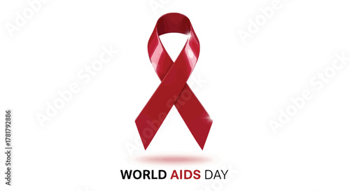 World AIDS Day Awareness Red Ribbon Symbol of Support and Solidarity