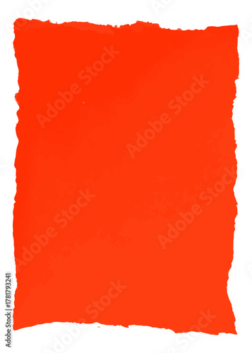Torn Red Paper Texture with Rough Edge