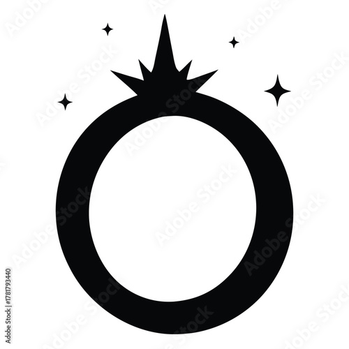 Ring Jewelry Gemstone Sparkling Diamond Round Minimalist Symbol Fashion Accessorize