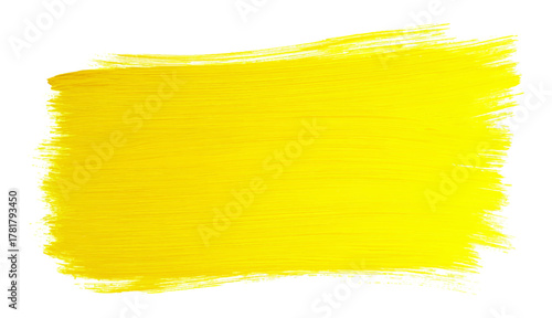 Bright Yellow Paint Brush Stroke Texture