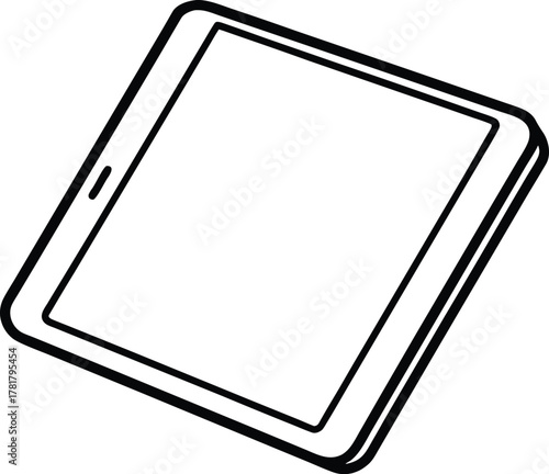 Tablet for learning line art transparent background