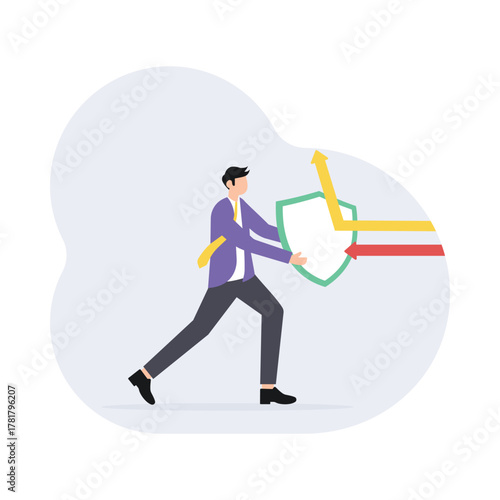 Cyber defense and online safety concept Illustration 