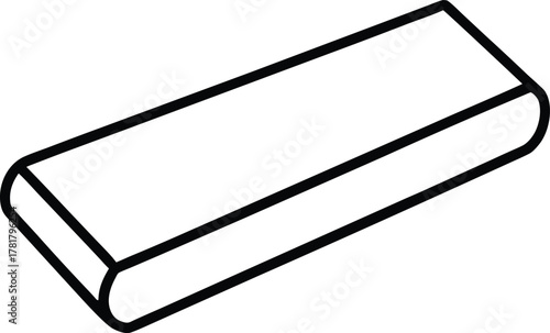 Whiteboard eraser line art transparent background
