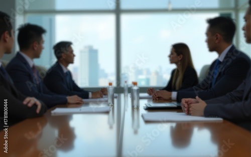 Wallpaper Mural Business meeting in a conference room with blurred background. High quality Torontodigital.ca