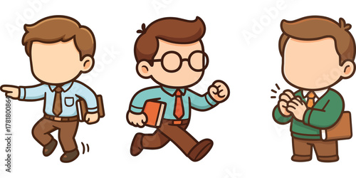 male office worker jogging and showing money success