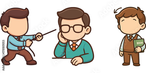 male office worker arguing pointing and rejecting gesture