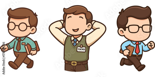 office worker excited cheering and relaxing hands behind head