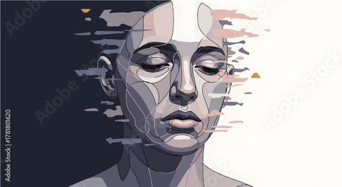 Emotional Crisis and Mental Health Conceptual Illustration