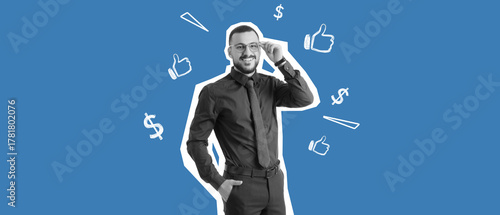 Young businessman in eyegla...