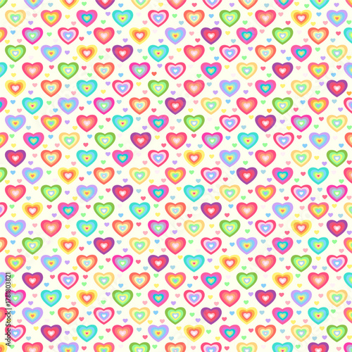 Adorable Heart Pattern with Small Heart Decorations Wrapping Paper Illustration