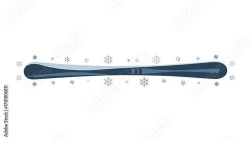 Winter Sport Elegance: A sleek pair of skis, designed for gliding across pristine snow. The design represents the thrill of winter sports. 