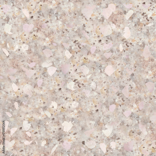 Seamless pattern with granite stone texture. Abstract beige and gray background.
