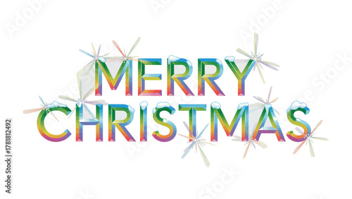 Festive Greetings: Merry Christmas illuminated with vibrant colors and joyful elements, perfect for spreading holiday cheer.