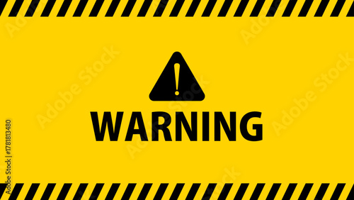 WARNING 危険 警告 イメージ タイトル 16:9サイズ