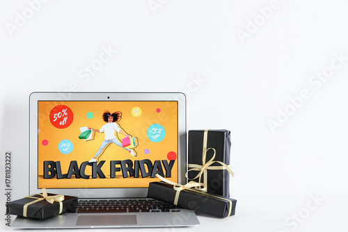Laptop with Black Friday sa...