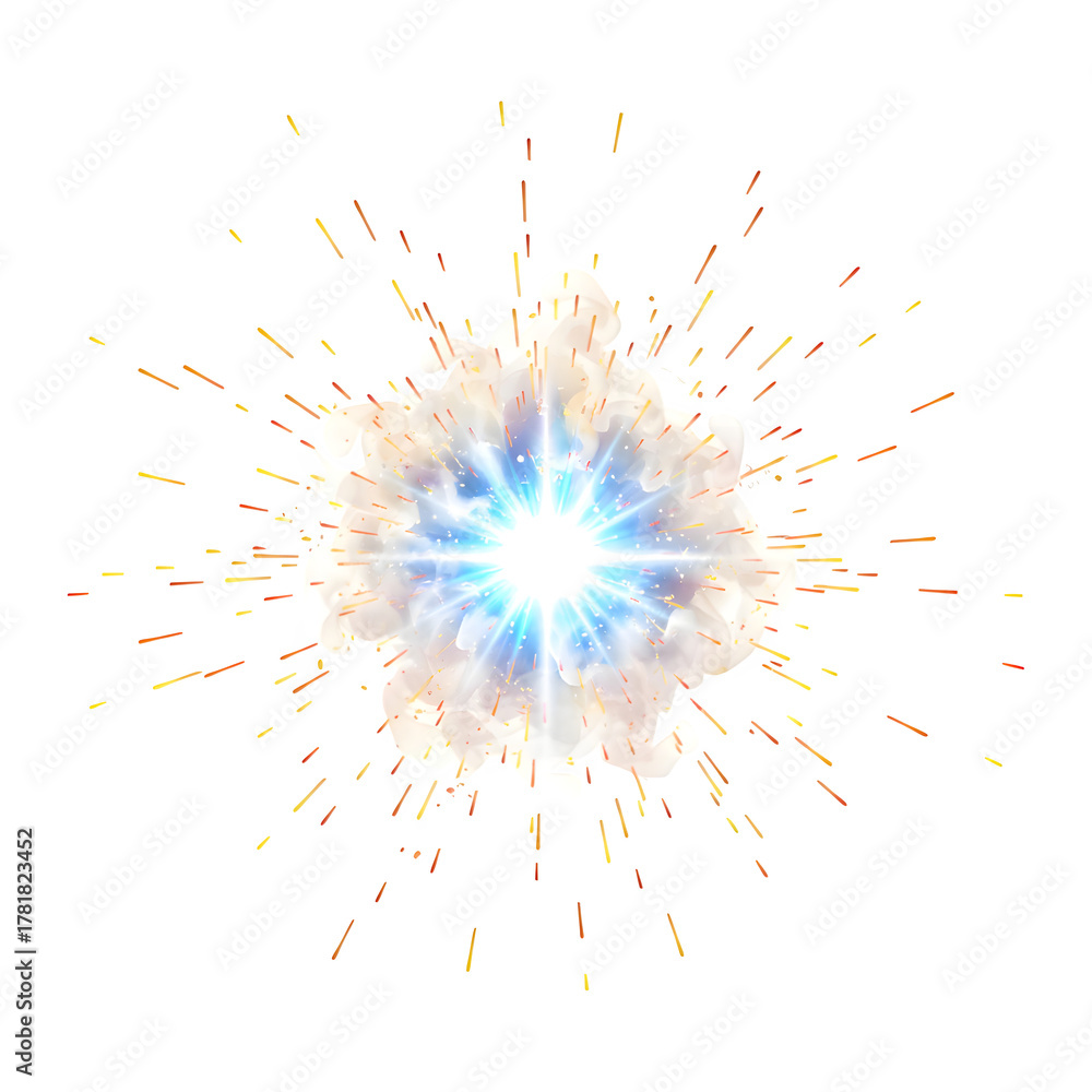 Obraz premium Metal Welding with sparks isolated on transparent background. illustration design.